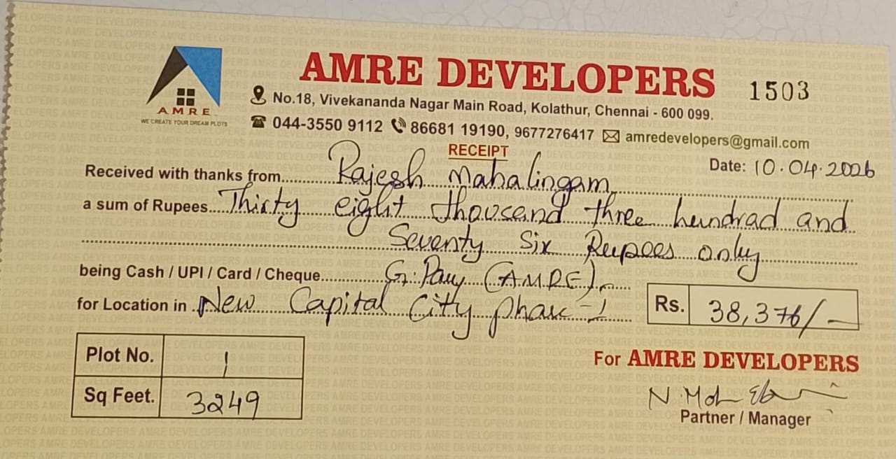 Receipt #1503 — Apr 2026